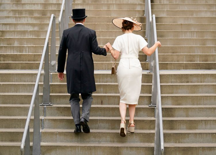 ASCOT, ENGLAND - JUNE 19: A general view on Day Five of the Royal Ascot Meeting at Ascot Racecourse on June 19, 2021 in Ascot, England. A total of twelve thousand racegoers made up of owners and the public are permitted to attend the meeting due to it being an Events Research Programme (ERP) set up by the Government due to the Coronavirus pandemic. (Photo by Alan Crowhurst/Getty Images)